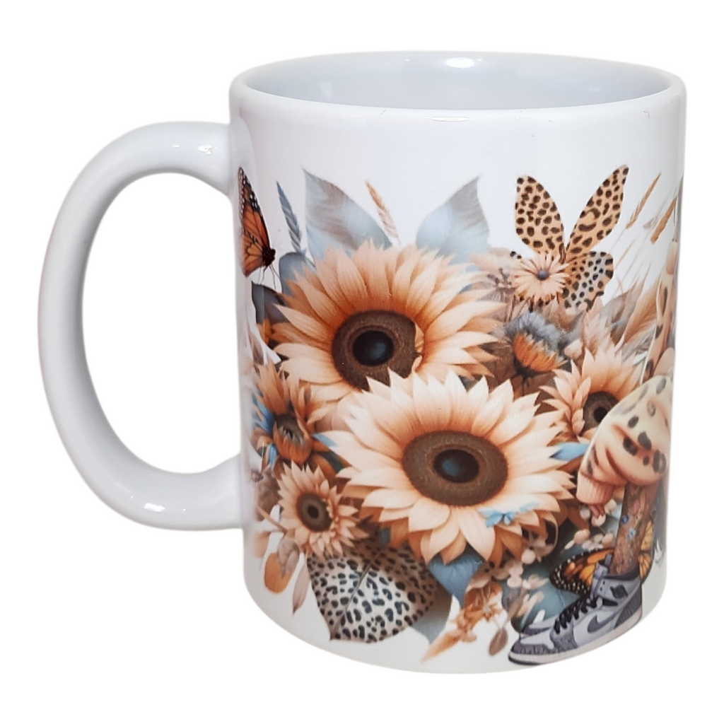Mug femme bohème et papillon