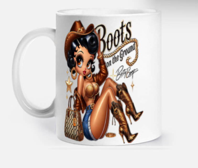 Mug "Boots on the Ground" – L'Icône Glamour en Mode Western