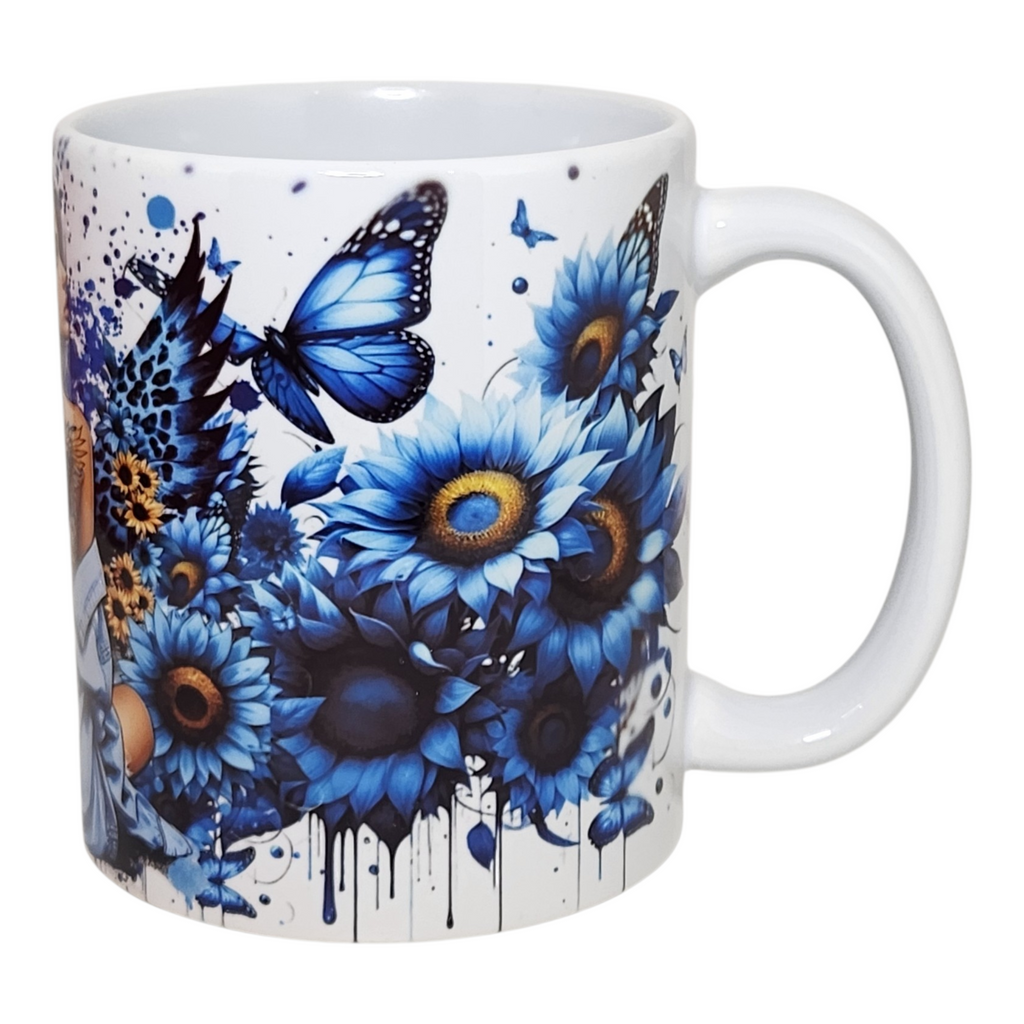 Mug femme de dos+ tatouage + papillons